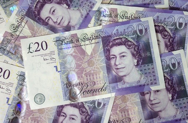 money and twenty pound notes